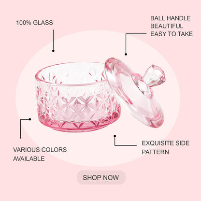 Side profile of BOMOQING pink nail art dappen dish