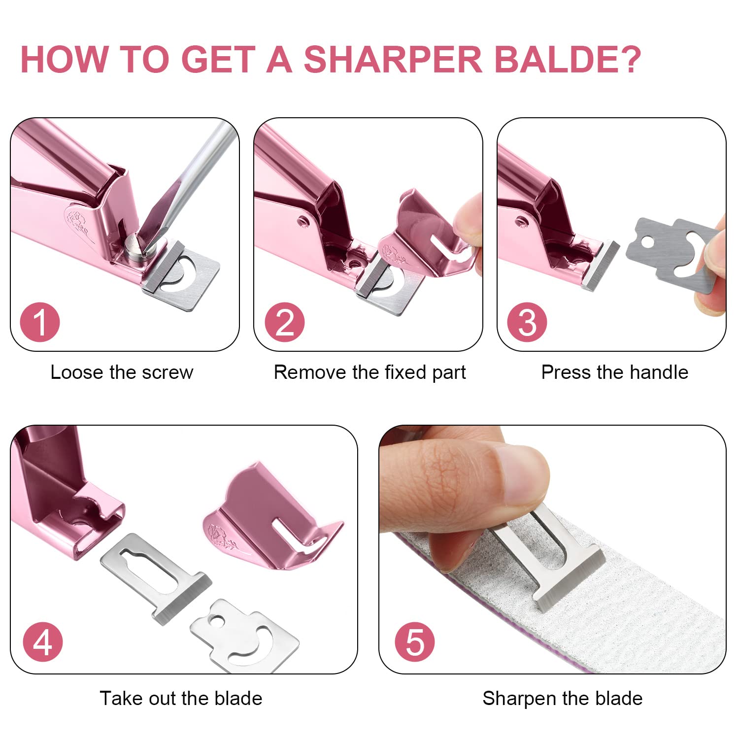 Cuticle nipper and pusher set for manicure