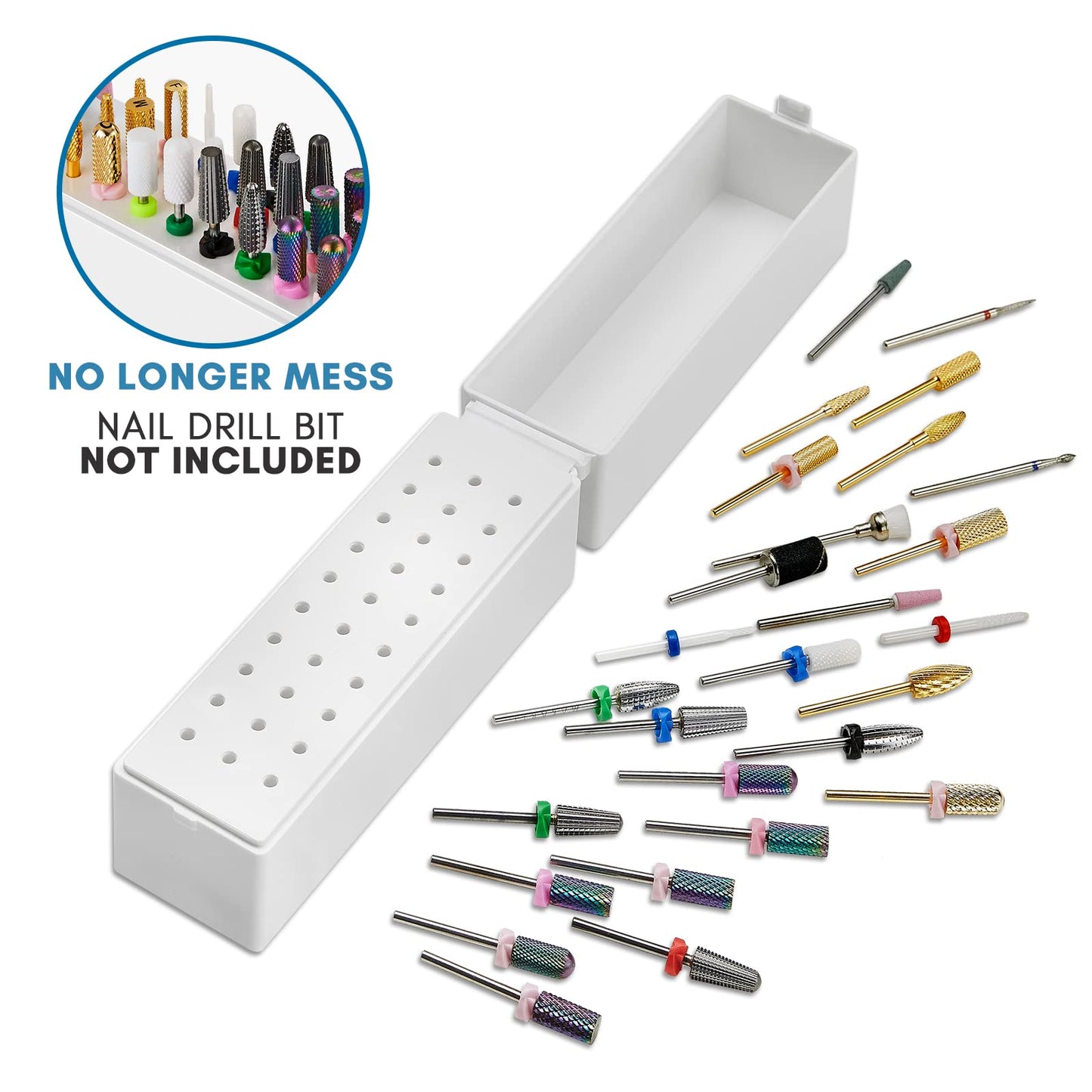 Makartt 30 hole nail drill bit stand for salon