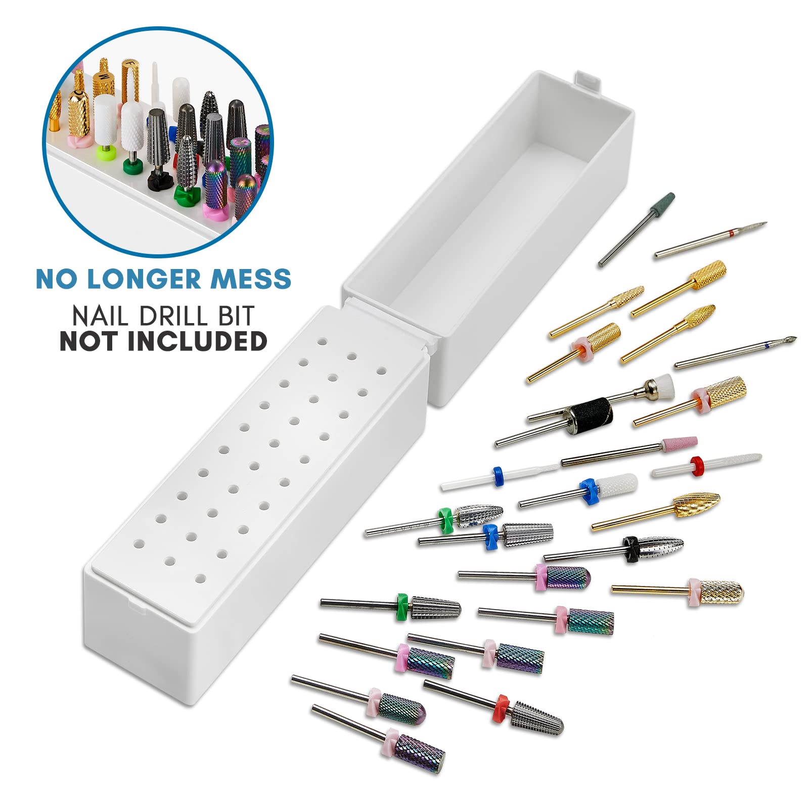 Makartt 30 hole nail drill bit stand for salon