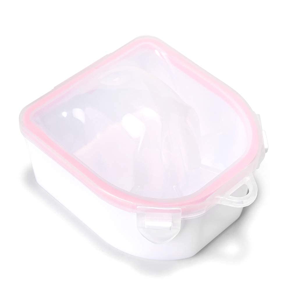 Rolabling nail soak off tray showing finger wells