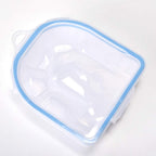 Demonstration of warm water chamber in the double layer nail tray