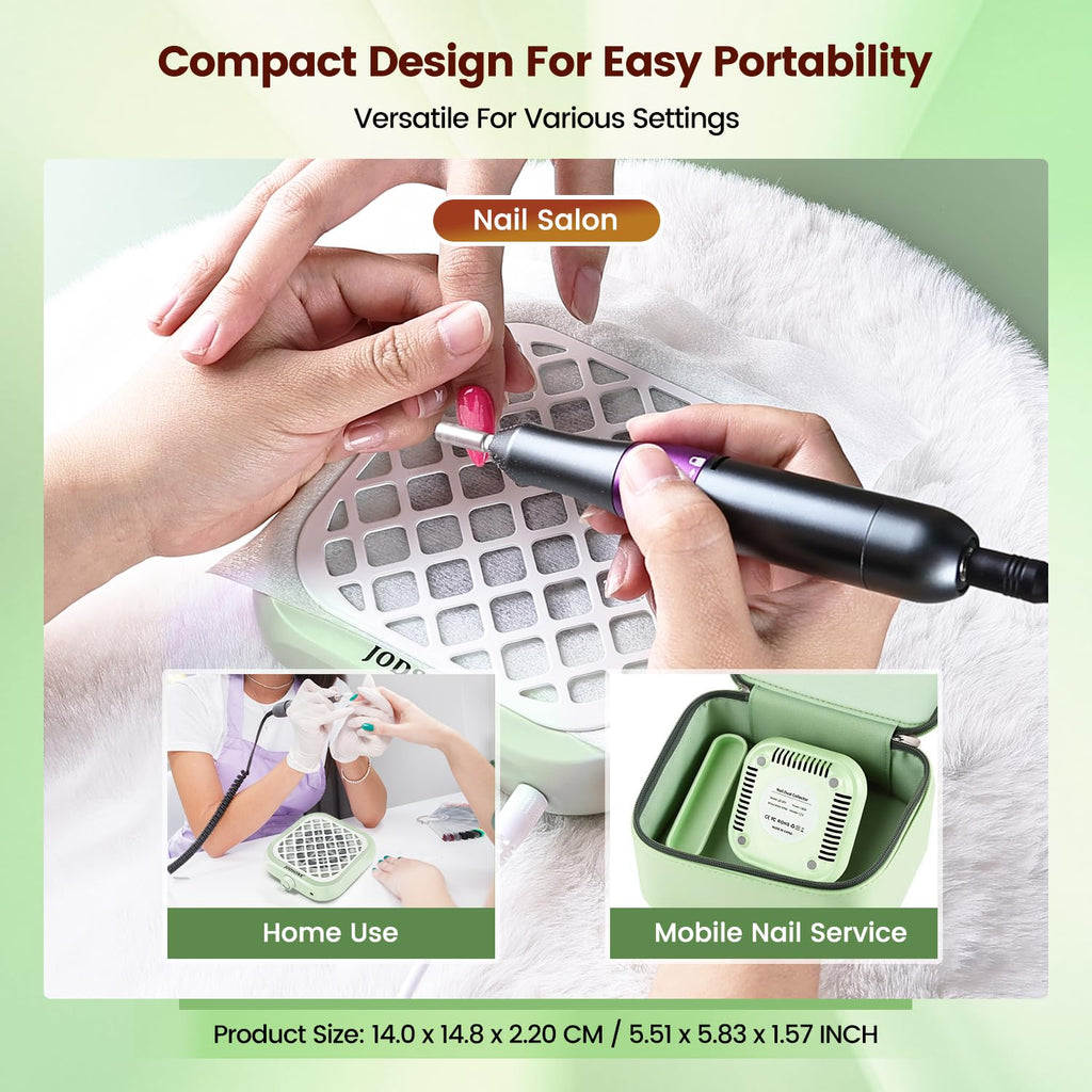 Top-down view of the compact palm-sized Jodsone vacuum machine