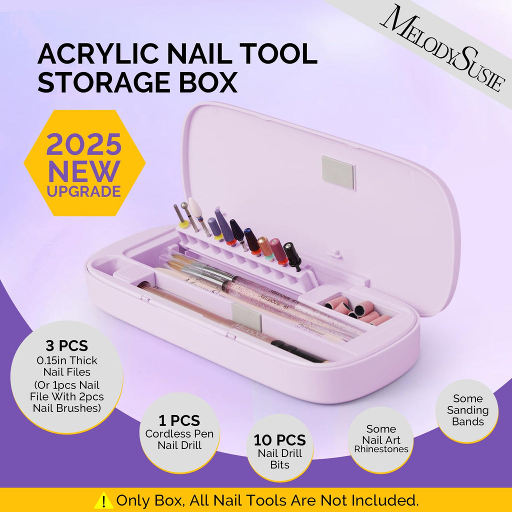 MelodySusie purple nail organizer showing internal molded compartments