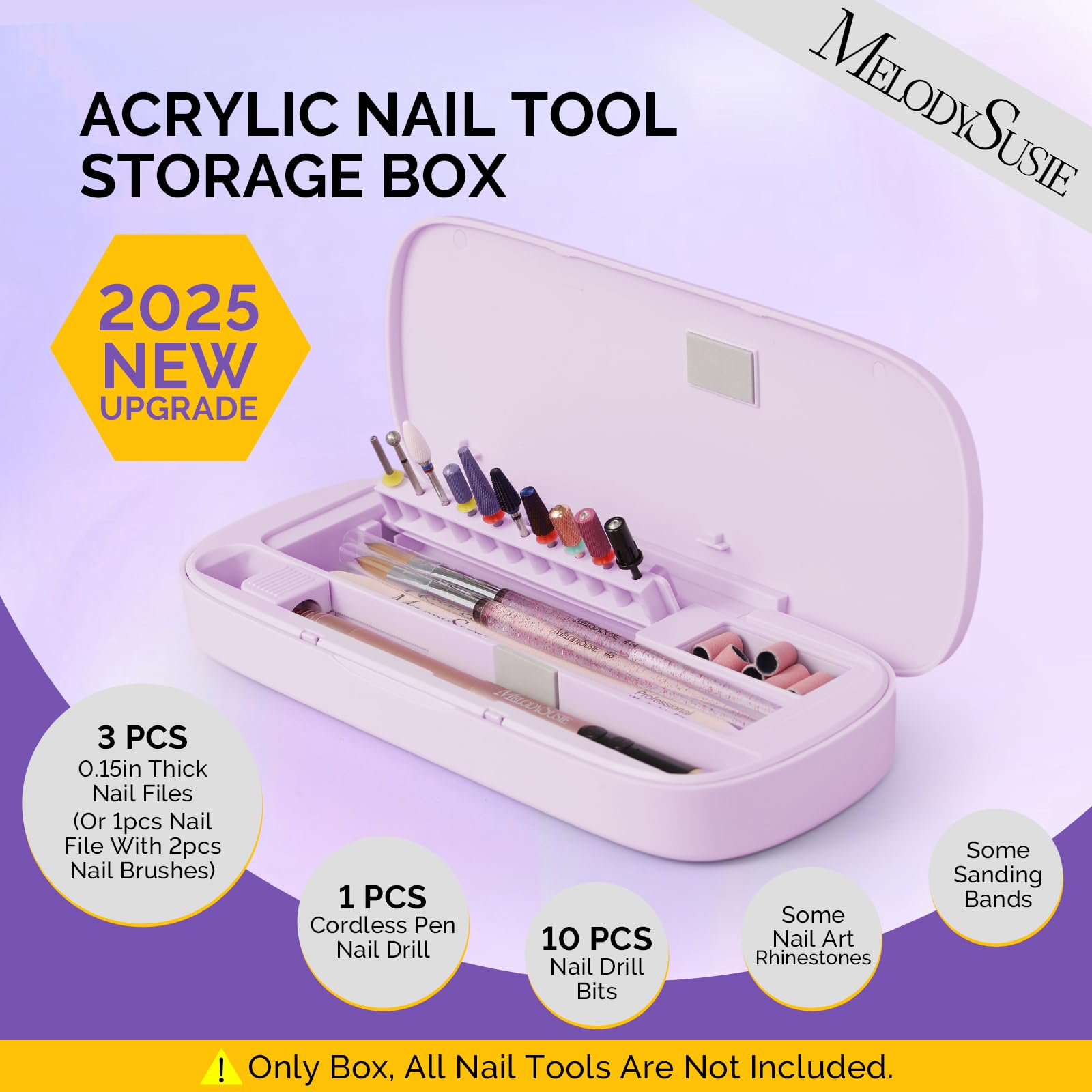 MelodySusie purple storage box for nail drill bits