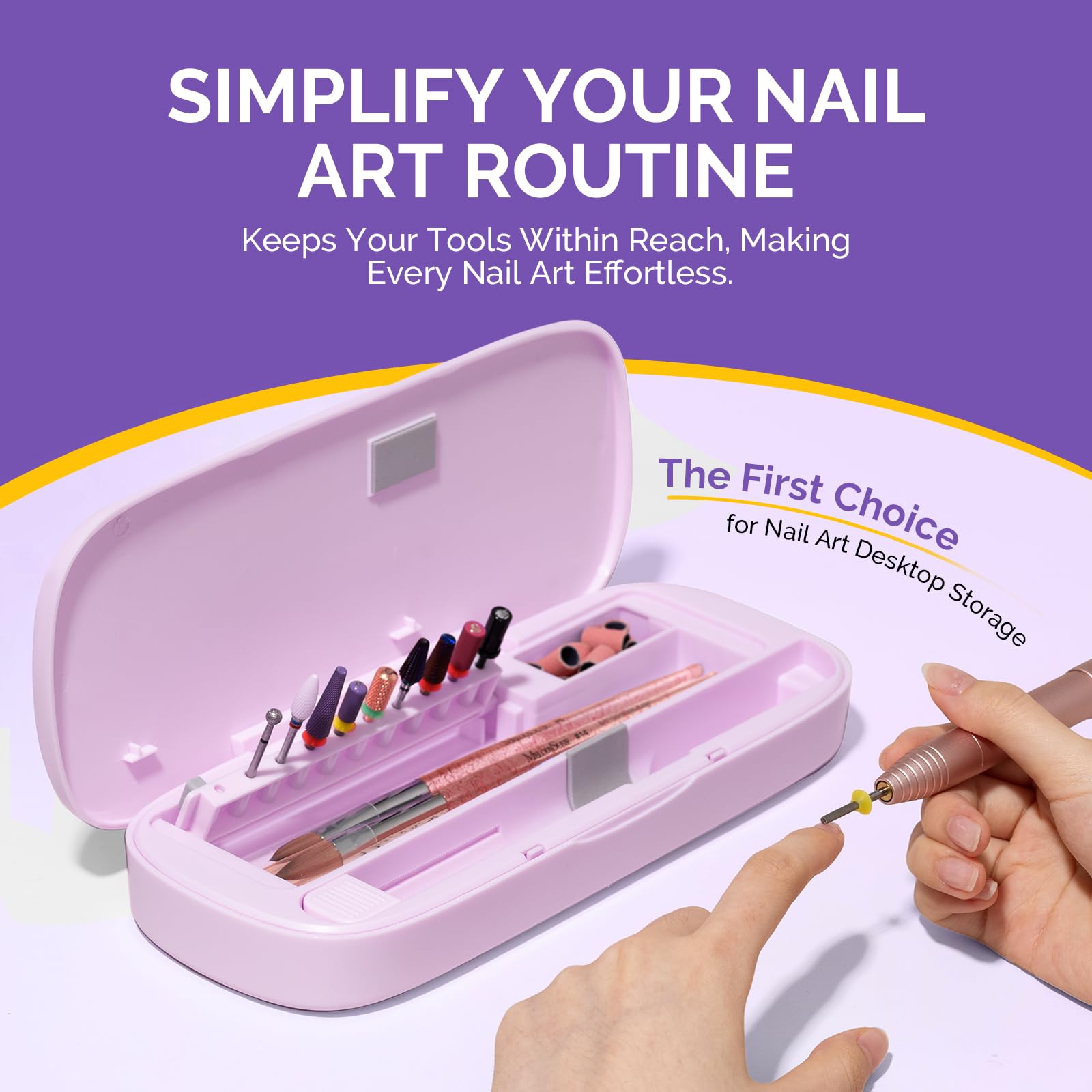 Travel size MelodySusie acrylic nail accessory organizer