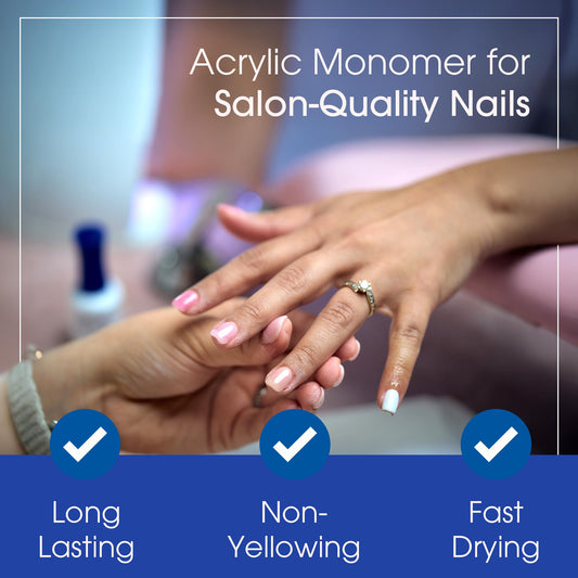 DeEnti professional non yellowing EMA nail liquid bottle showing the product label details