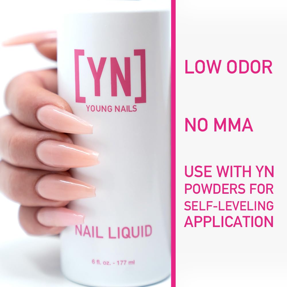 Young Nails acrylic nail liquid low odor formula packaging