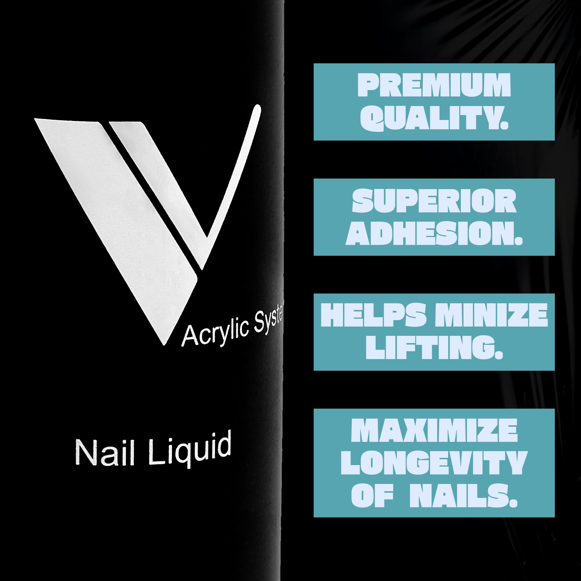 V Beauty Pure non yellowing acrylic nail system liquid close up view