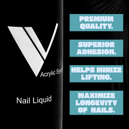 V Beauty Pure non yellowing acrylic nail system liquid close up view