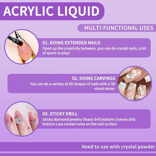 Authentic USA imported Gadcrystal monomer nail liquid for manicure art.