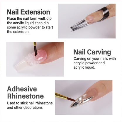 Magic Armor low odor liquid monomer bottle for mixing with nail powder.