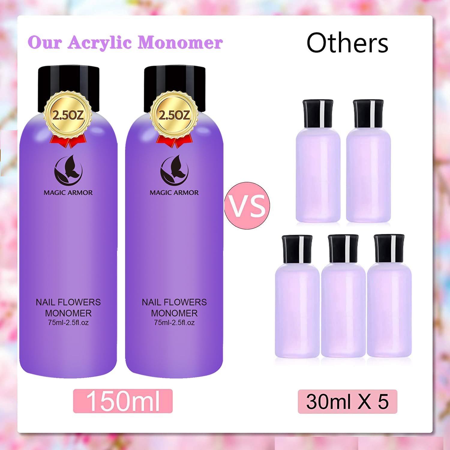 Quick dry formula acrylic liquid monomer for professional nail art kits.