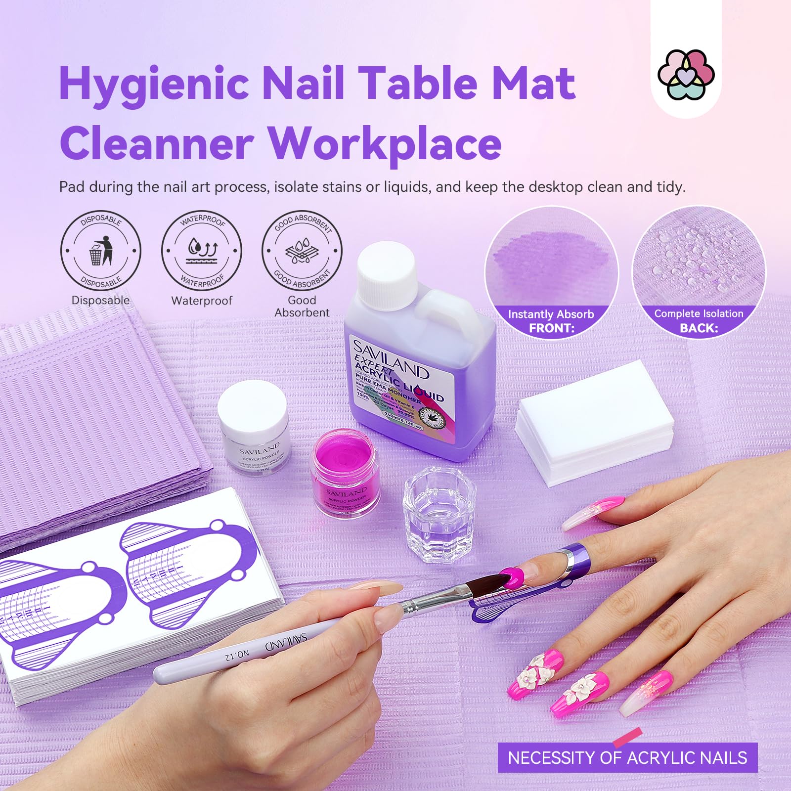 Saviland ethyl methacrylate acrylic formula ingredients side label close up
