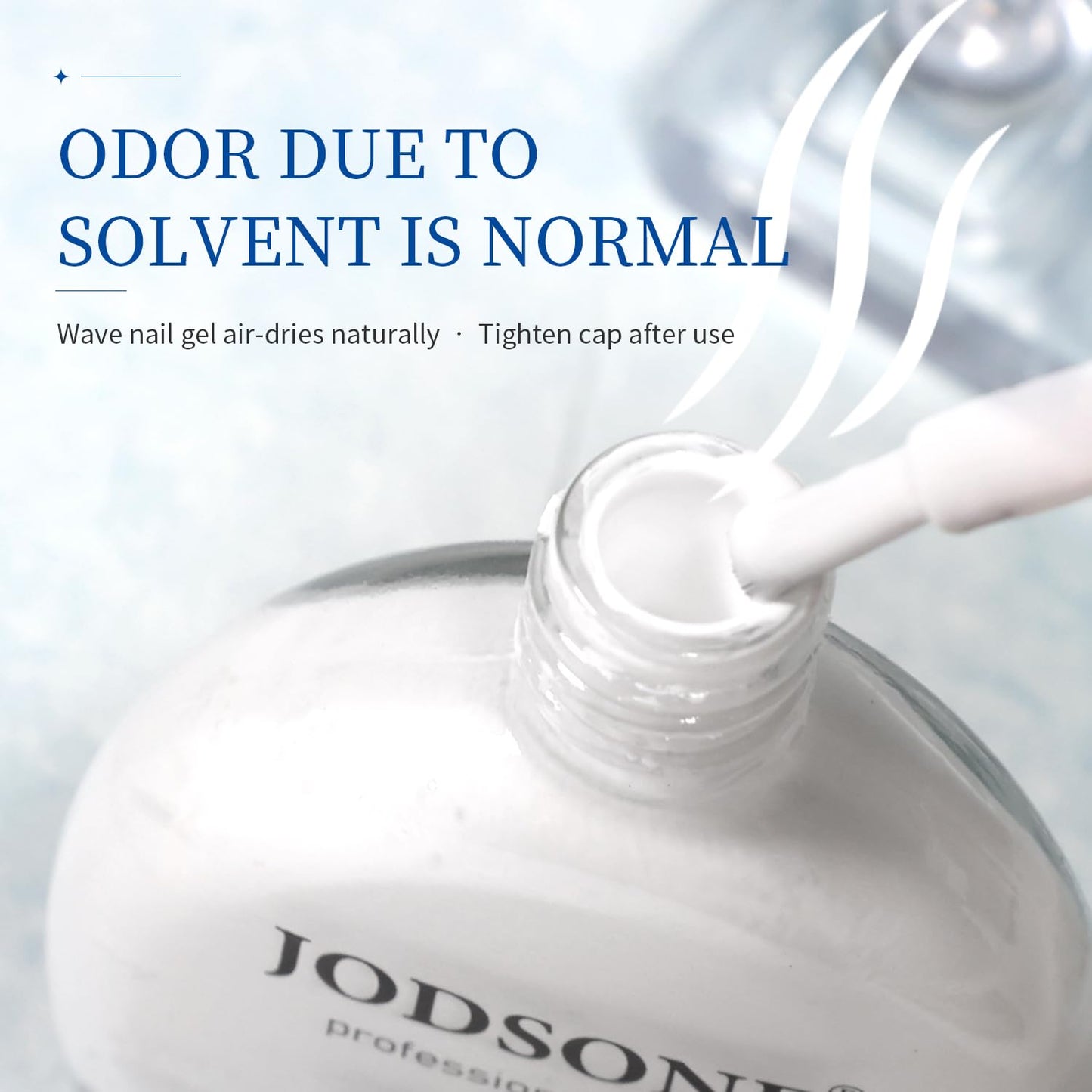 High fluidity white blooming gel polish being applied with a brush onto an uncured nail layer