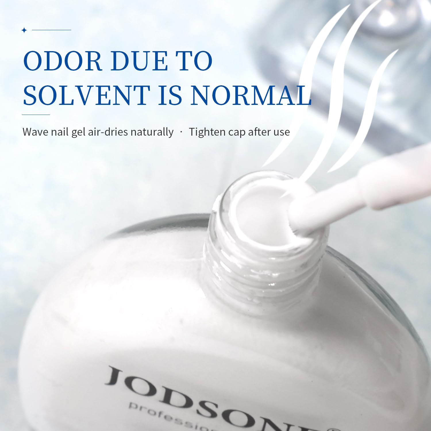 High fluidity white blooming gel polish being applied with a brush onto an uncured nail layer