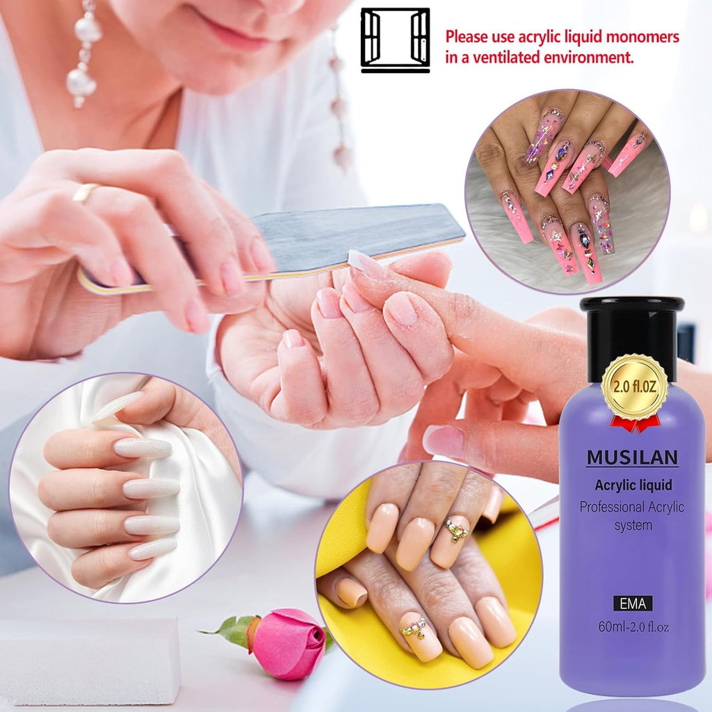 Musilan acrylic system monomer bottle side angle