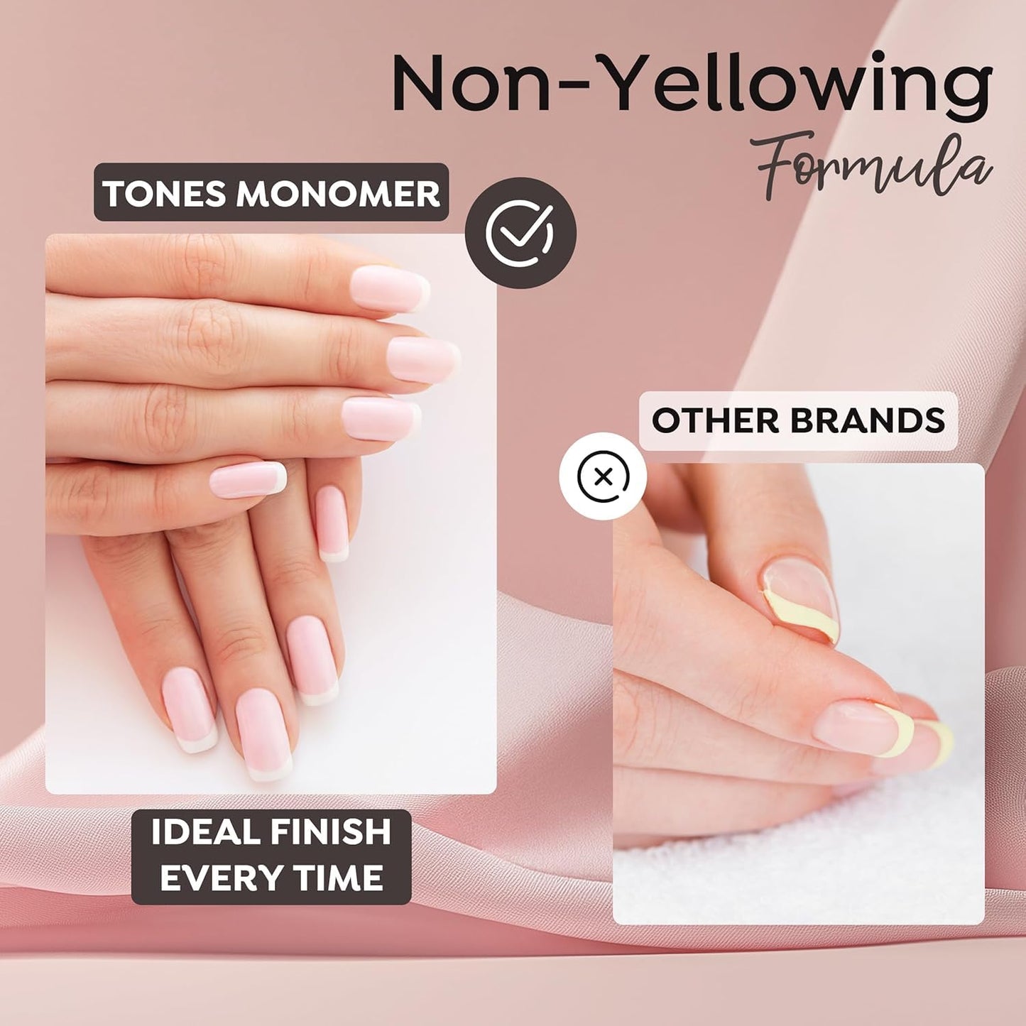 Authentic USA imported Tones liquid monomer for acrylic nails displayed on a clean background