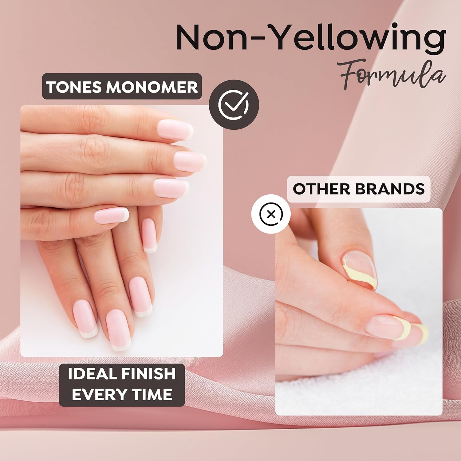 Authentic USA imported Tones liquid monomer for acrylic nails displayed on a clean background