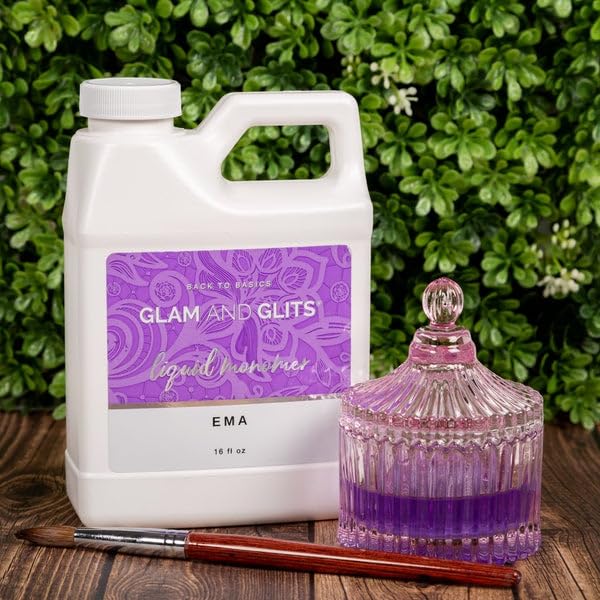 Glam and Glits professional ethyl methacrylate nail liquid product packaging