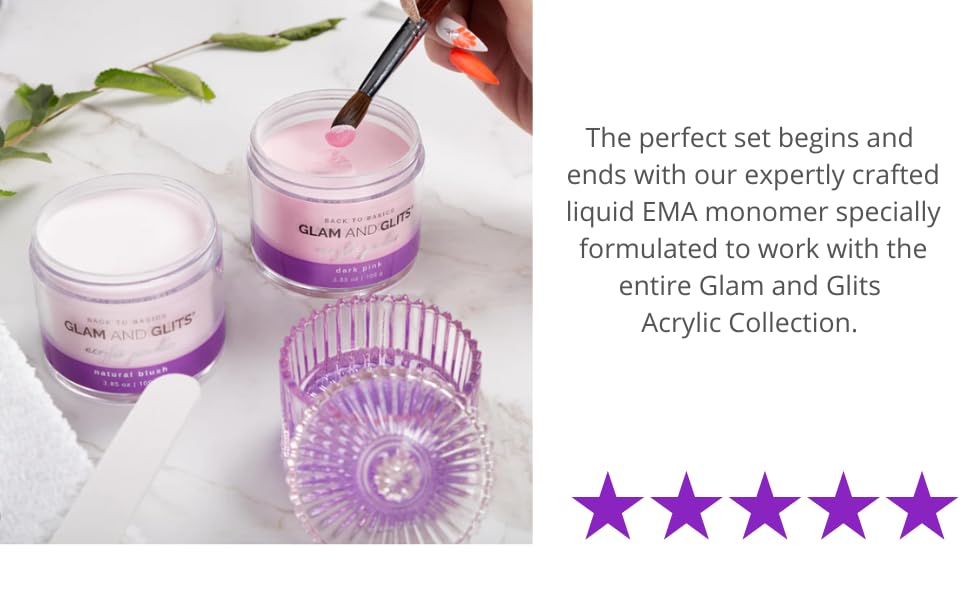 Authentic USA imported non yellowing nail liquid by Glam and Glits