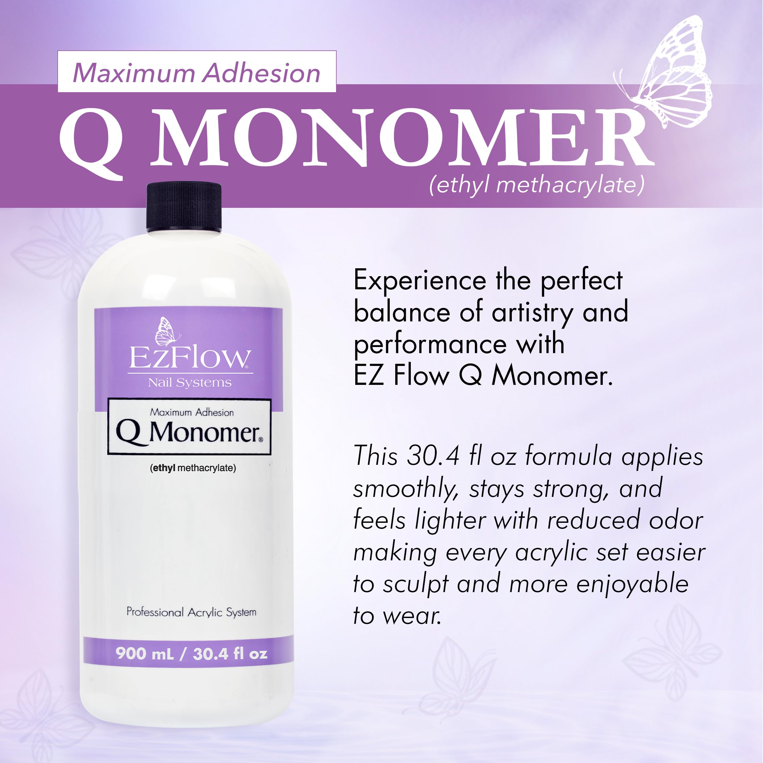 EzFlow professional acrylic system non yellowing liquid monomer for salon extensions