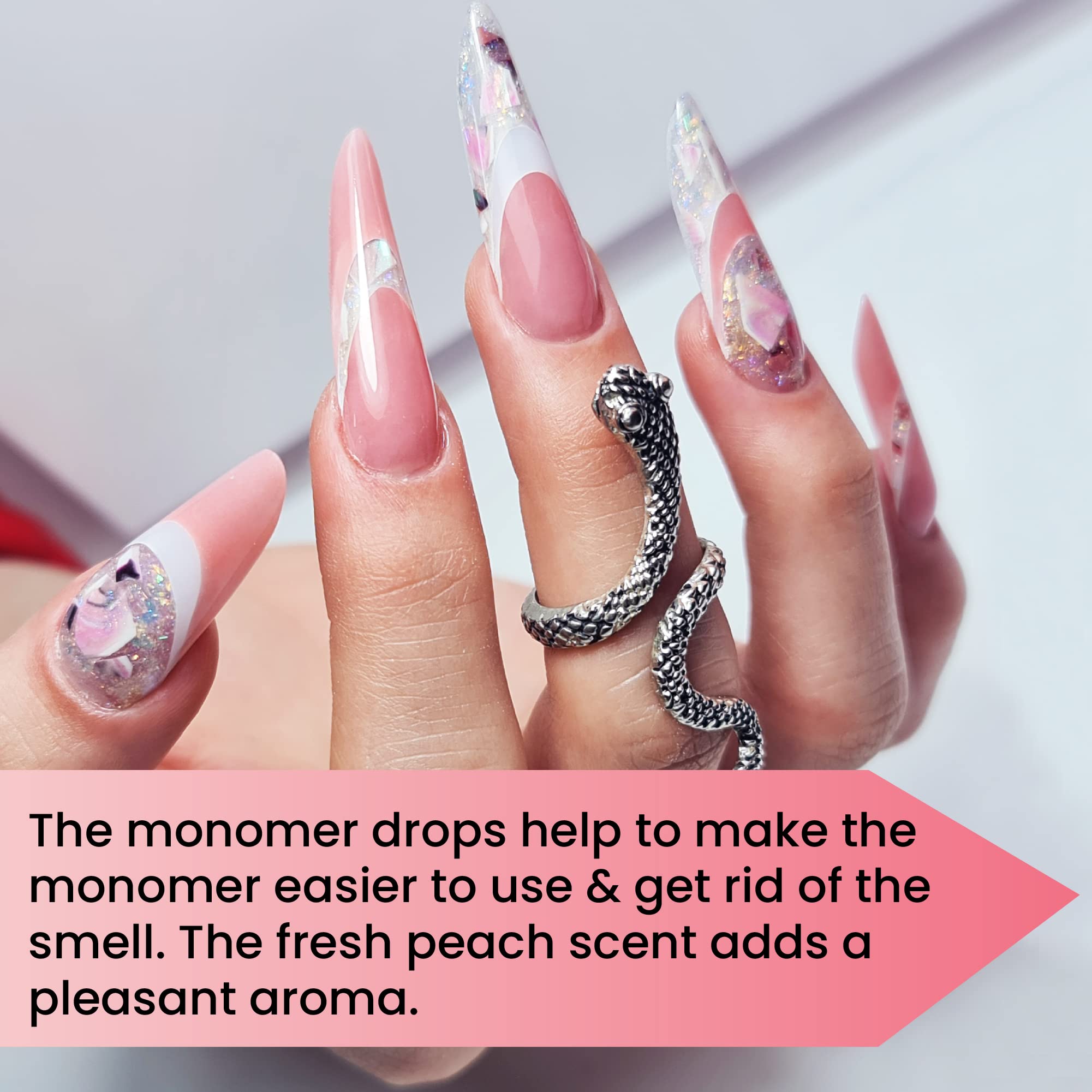 Mia Secret professional acrylic application scent drops in peach fragrance