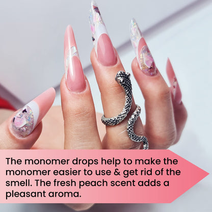 Mia Secret professional acrylic application scent drops in peach fragrance
