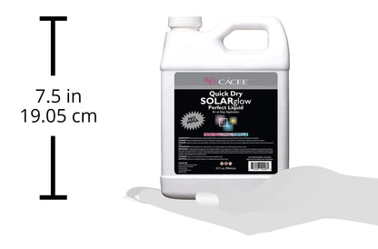 Back label of authentic Cacee non yellowing MMA free acrylic nail monomer showcasing product specifications