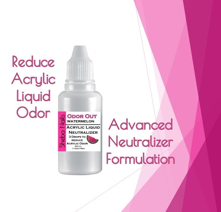 Authentic USA imported acrylic odor neutralizer liquid additive being prepared for a manicure setup.