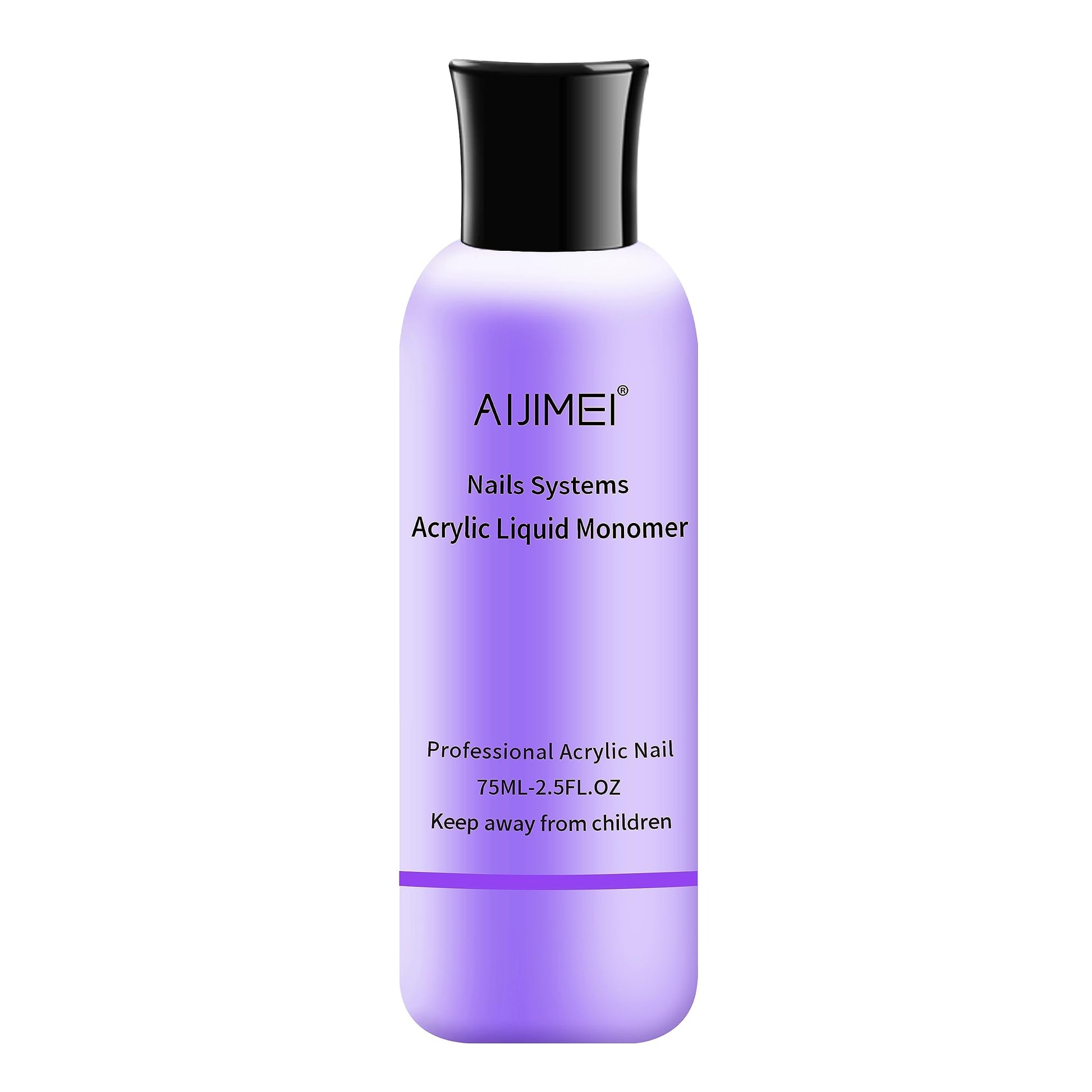 AIJIMEI non yellowing nail system monomer liquid close up view