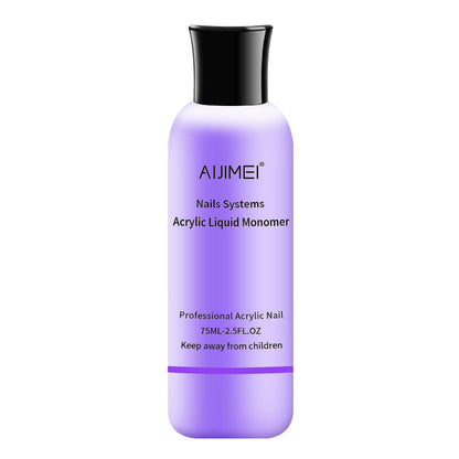 AIJIMEI non yellowing nail system monomer liquid close up view