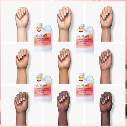Authentic imported USA beauty product packaging for MUSILAN acrylic nail system
