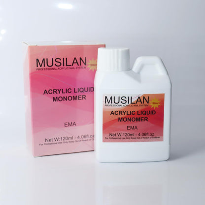 Size comparison of the four ounce one hundred and twenty milliliter monomer bottle