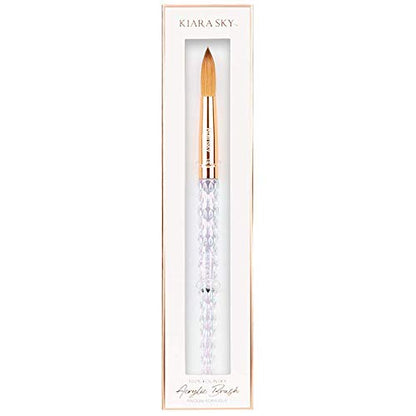 Side profile of the full Kiara Sky salon-grade acrylic starter kit including monomer liquid and sculpting brush.