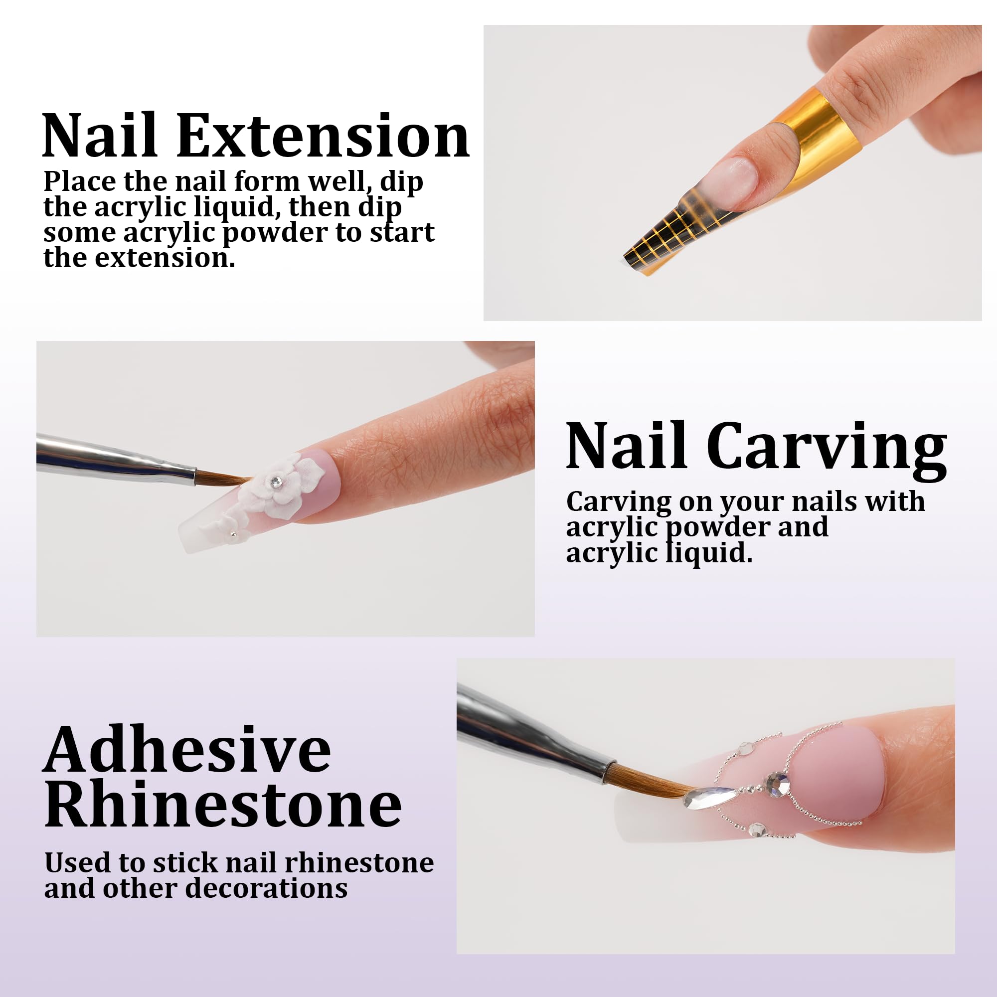 MMA-free professional nail monomer fluid alongside acrylic powder set up.