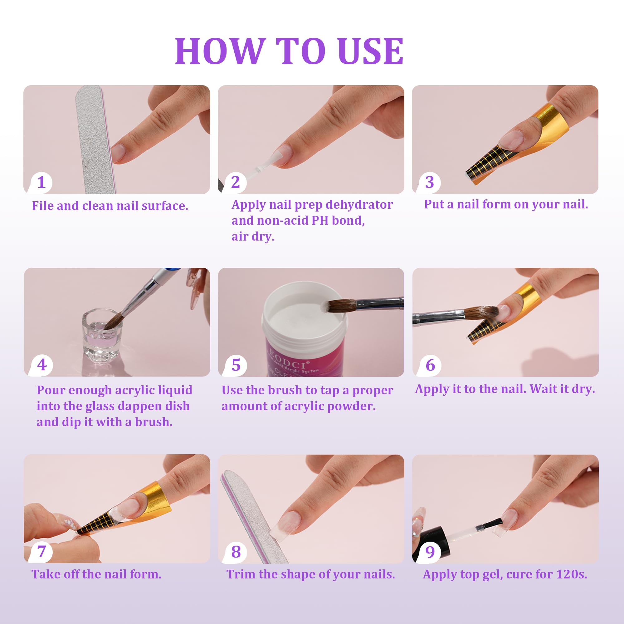 Premium imported EODCI acrylic nail monomer showing UV stabilizer benefits.