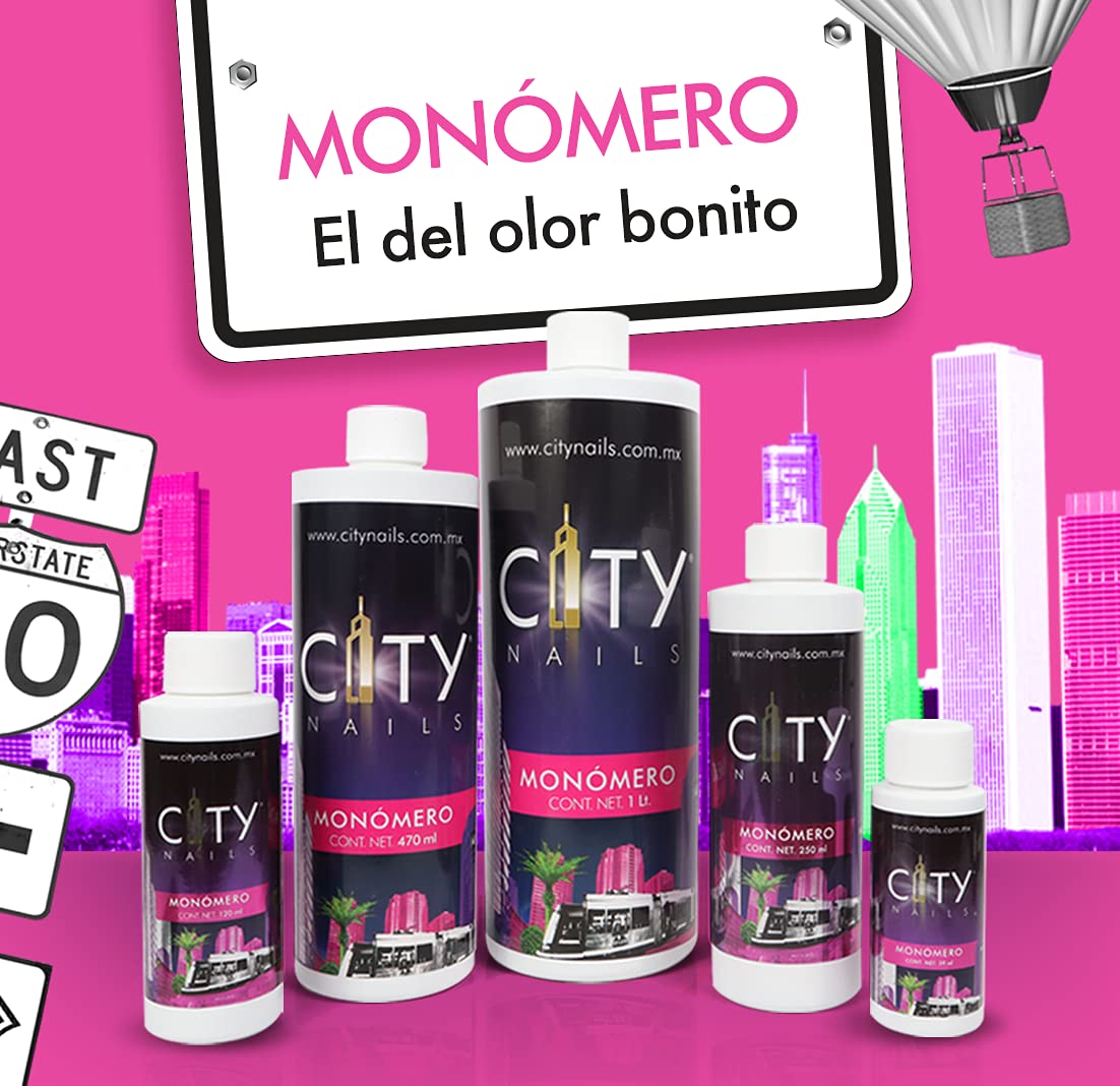 Authentic USA imported City Nails MMA free liquid monomer bottle for professional salon use