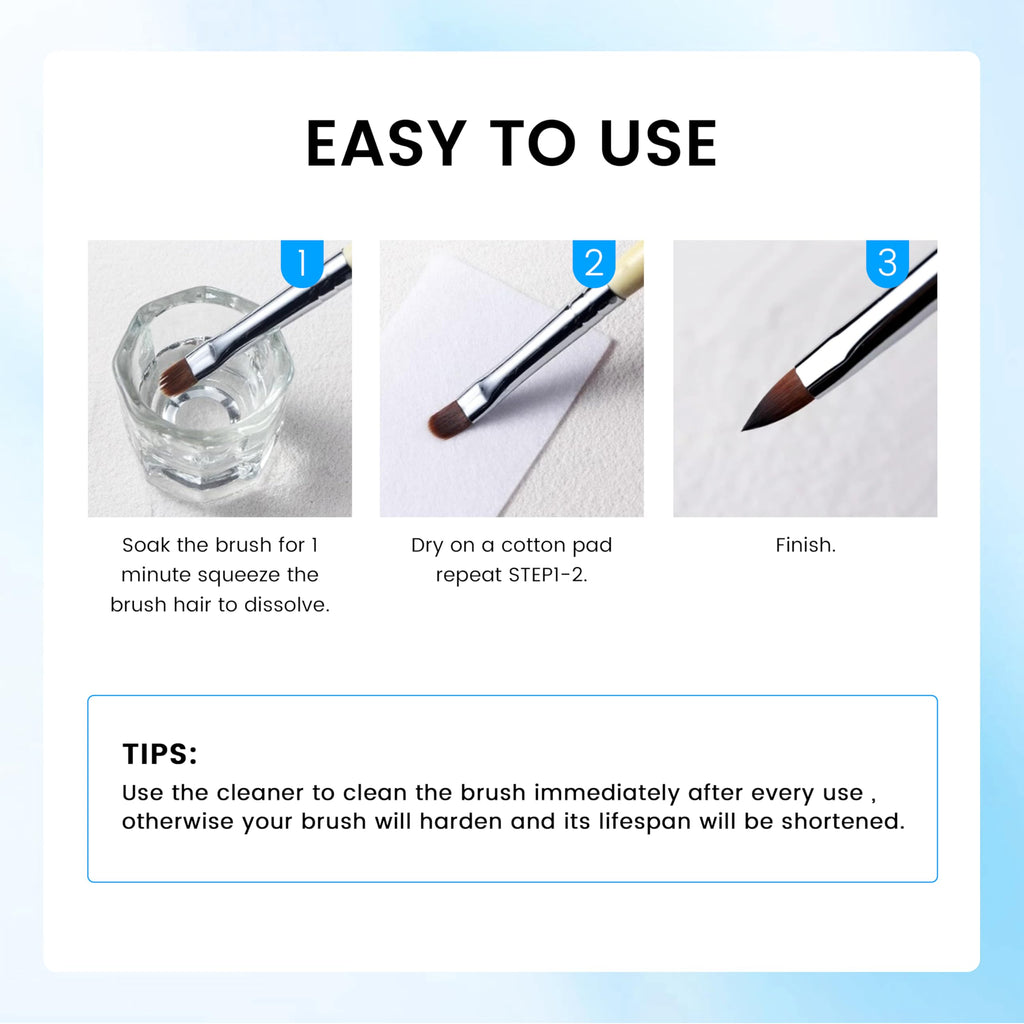 Complete Morovan AIJIMEI nail brush cleaner set package