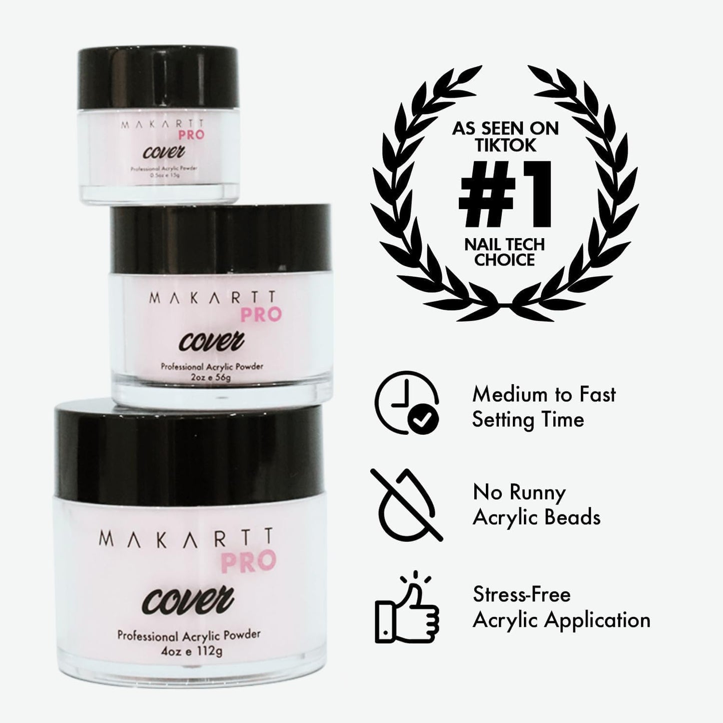 Close up texture of MakarttPro Rose Petal acrylic powder