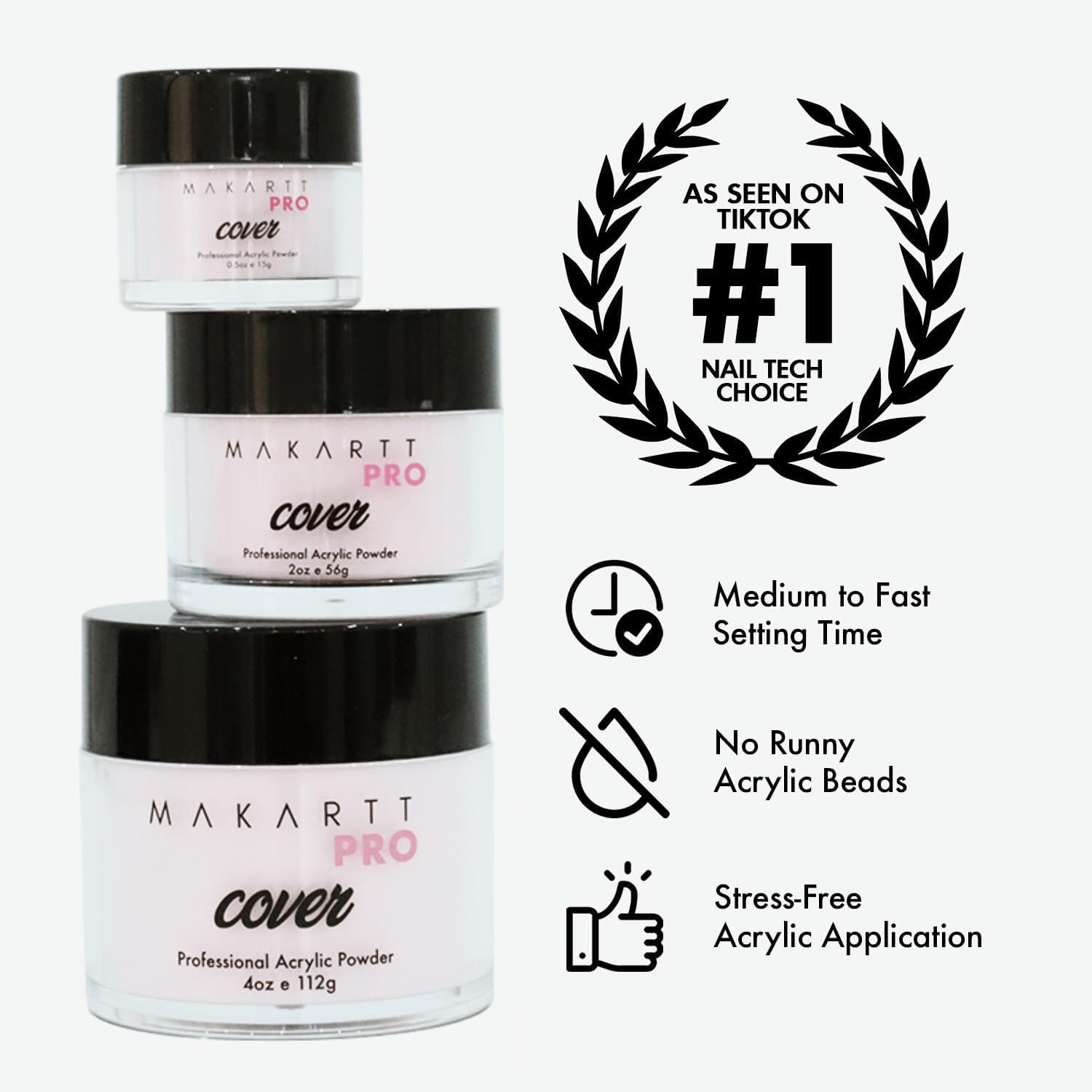 Close up texture of MakarttPro Rose Petal acrylic powder