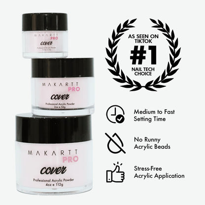 Close up texture of MakarttPro Rose Petal acrylic powder