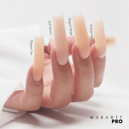 Application of MakarttPro Rose Petal acrylic on nails