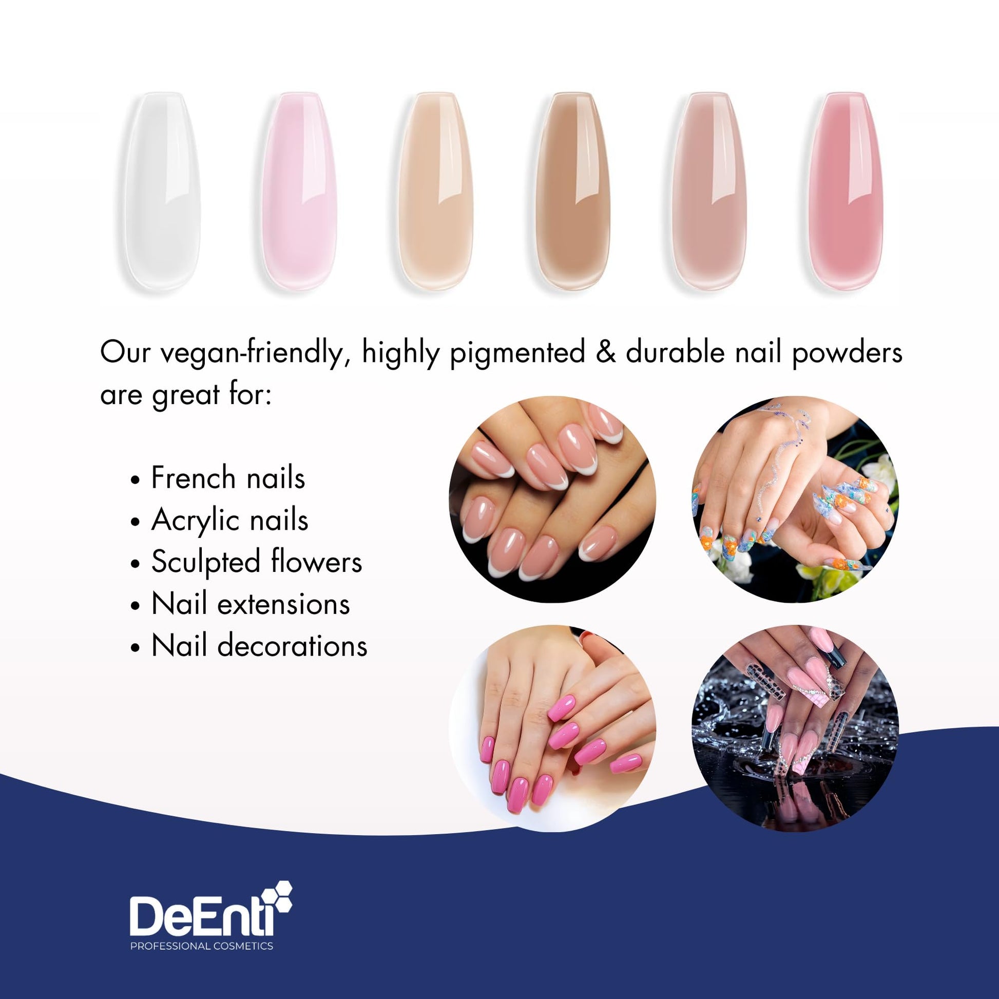 Professional nail technician using dark pink acrylic powder