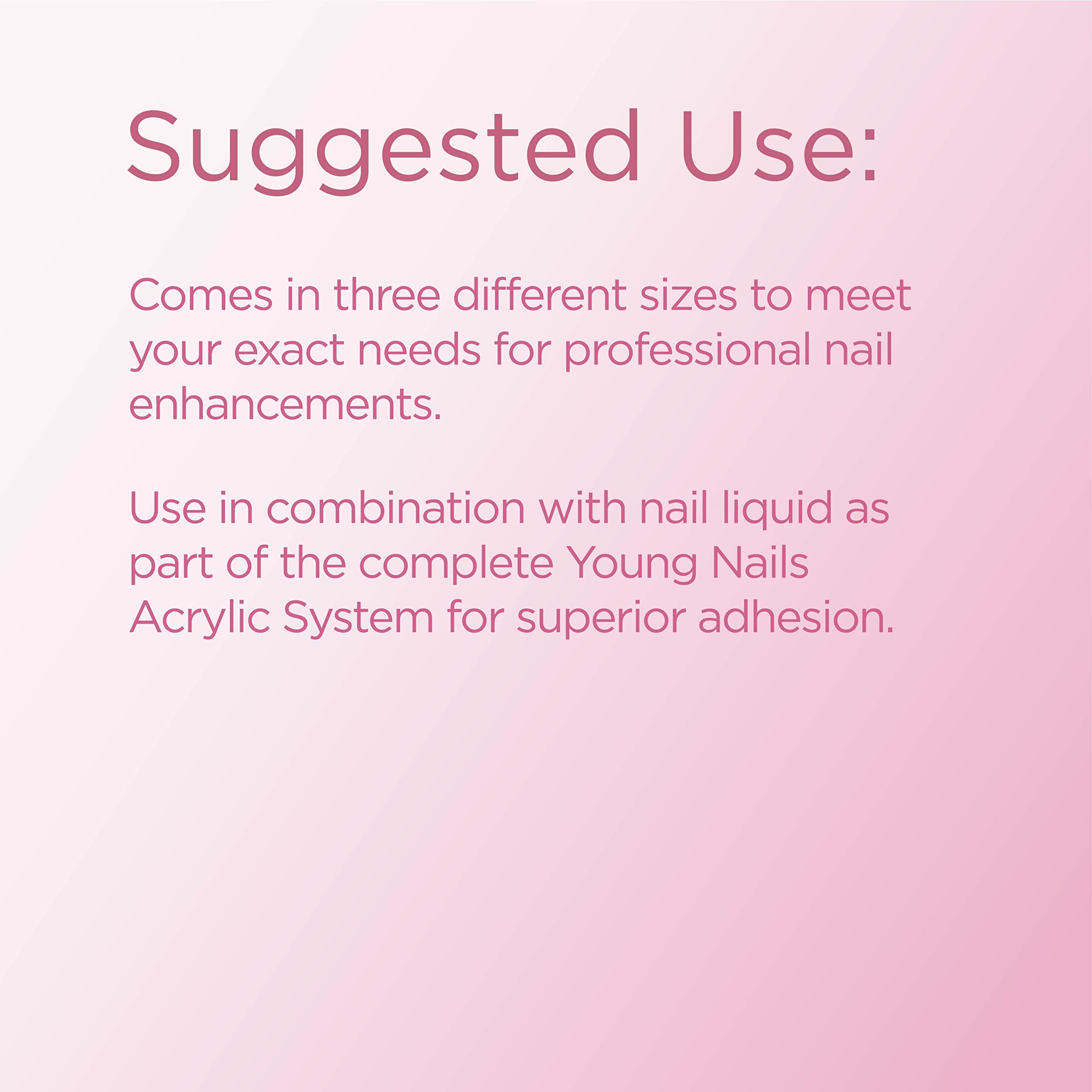 USA imported Young Nails clear false nail powder 45 grams size option