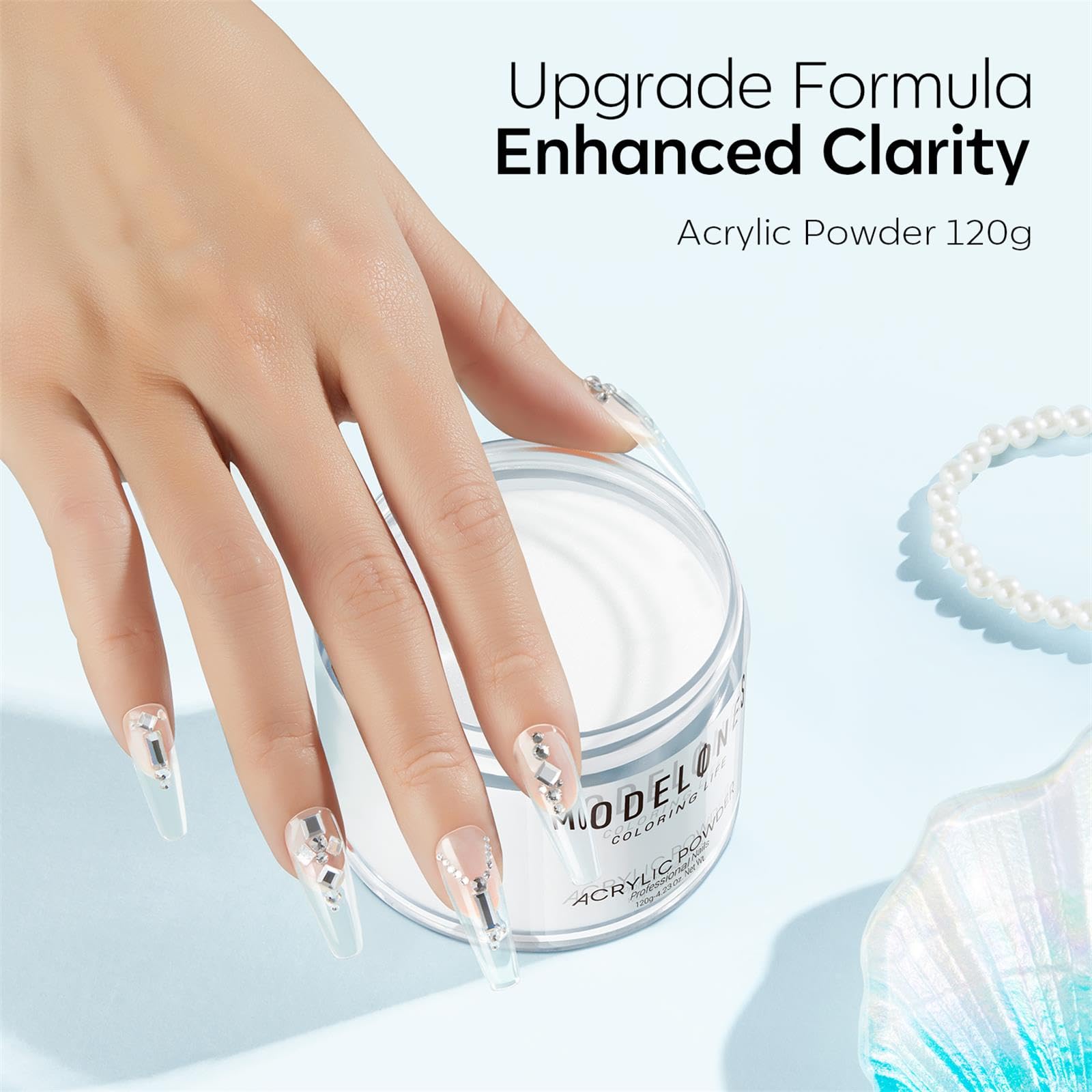 Packaging of Modelones professional clear acrylic polymer