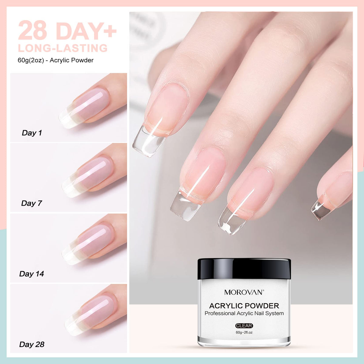 Intricate 3D nail carving made with Morovan acrylic kit