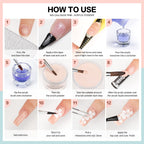 Complete packaging of Morovan acrylic nail powder set
