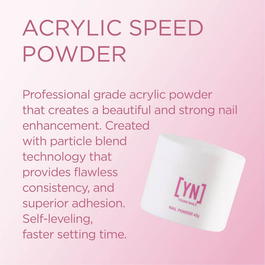 Young Nails professional clear acrylic extension powder open packaging