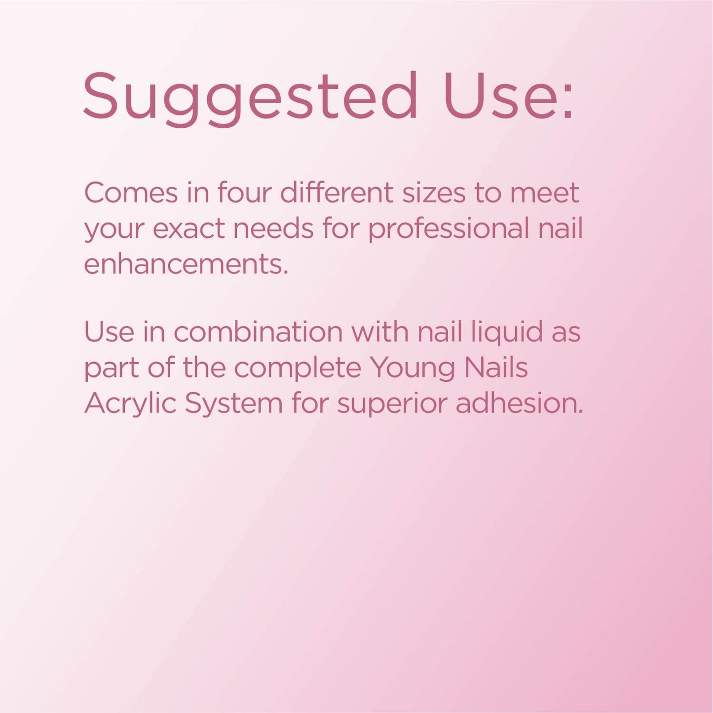 Young Nails fast setting self leveling salon powder for nail extensions